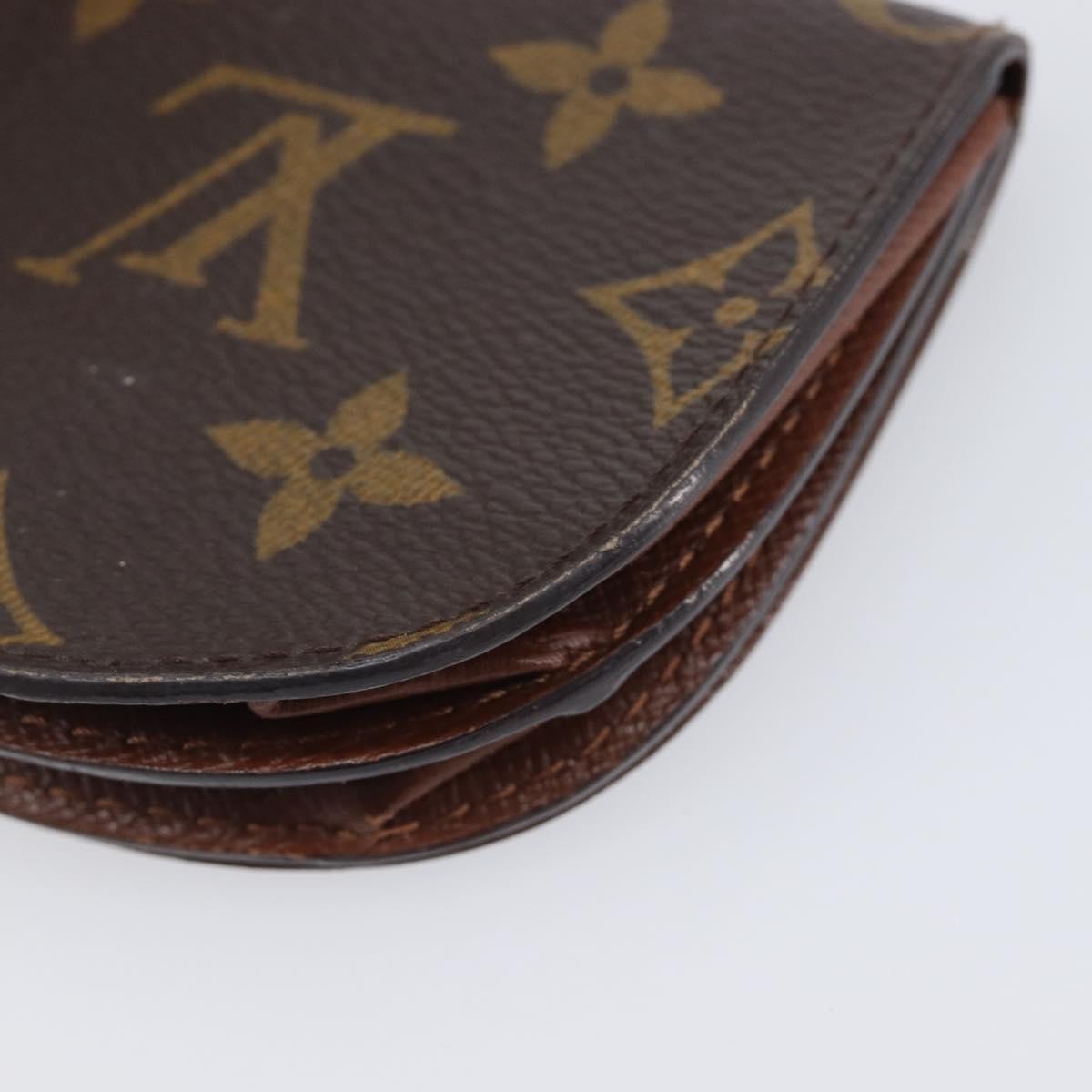 Louis Vuitton Porte Monnaie Gousset Canvas Brown Canvas Wallets Accessory (Pre-Owned)