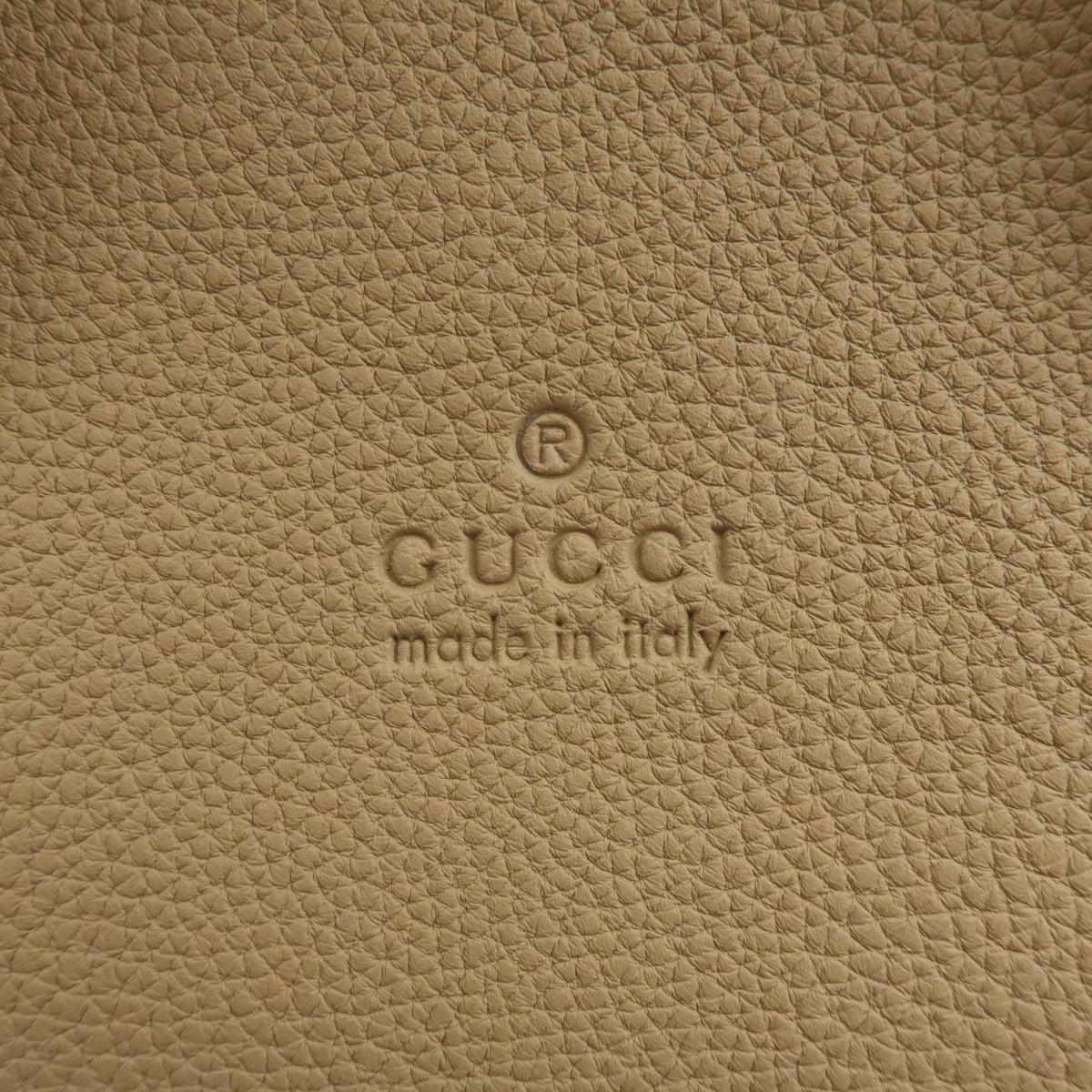 Gucci Lady Dollar Dome Satchel Leather Beige Leather Handbag (Pre-Owned)