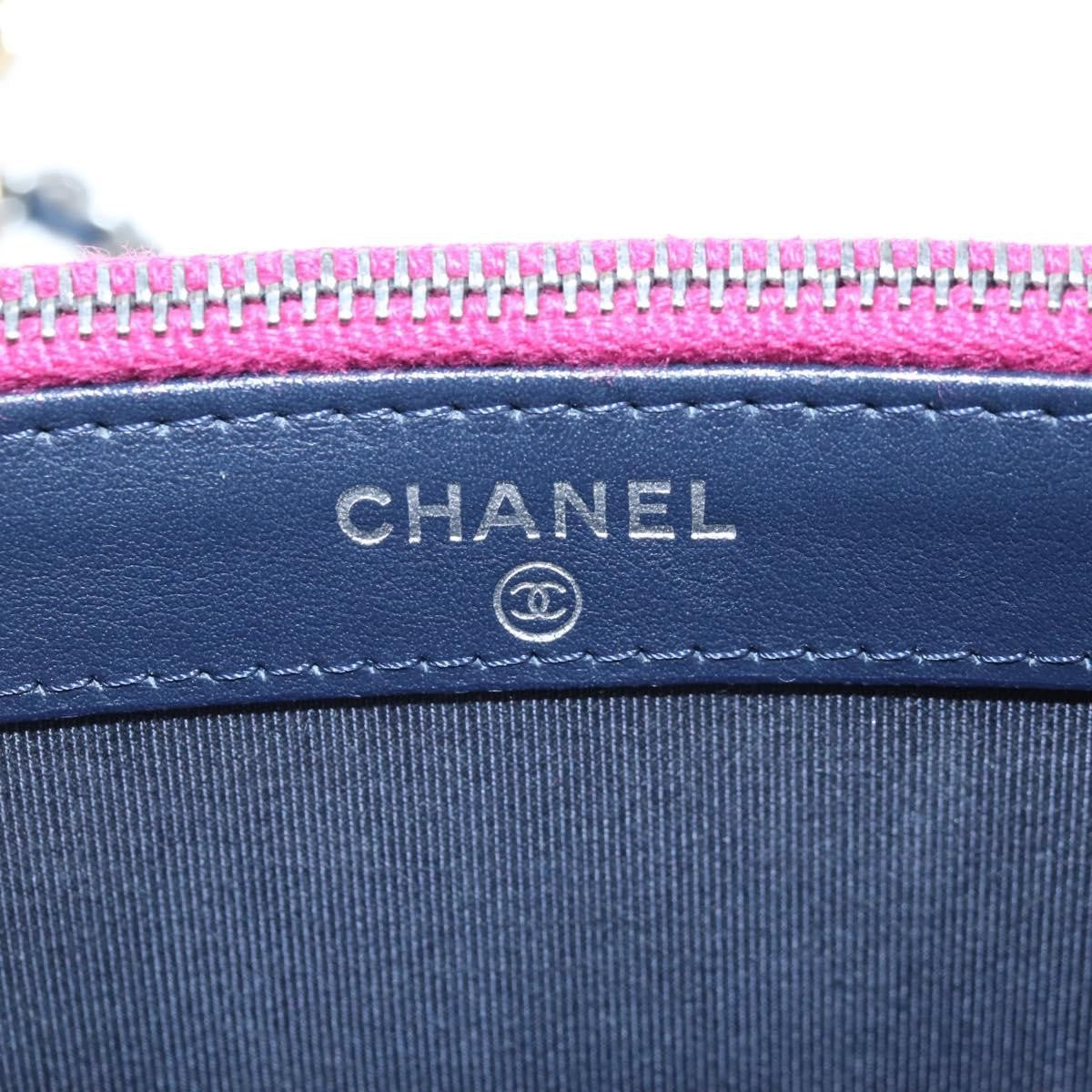 Chanel Gabrielle Double Zip Clutch With Chain Quilted Tweed Pink Tweed Clutche & Pouche Bag (Pre-Owned)