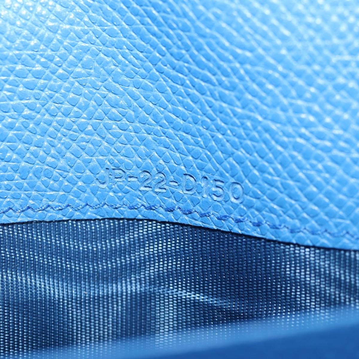 Salvatore Ferragamo Gancini Flap Continental Leather Blue Leather Wallets Accessory (Pre-Owned)