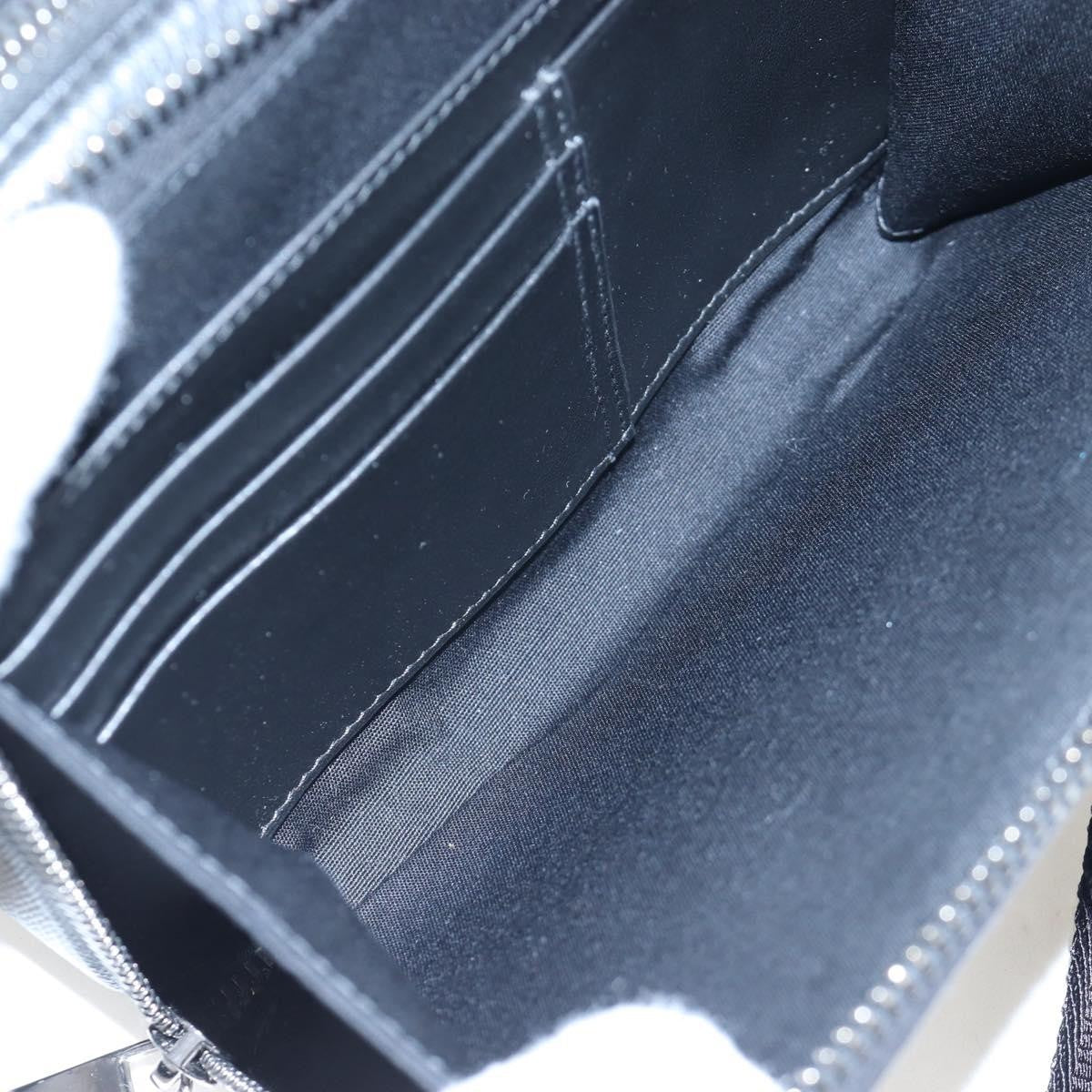 Christian Dior Double Zip Cd Diamond Coated Canvas Black Canvas Crossbody Bag Bag (Pre-Owned)
