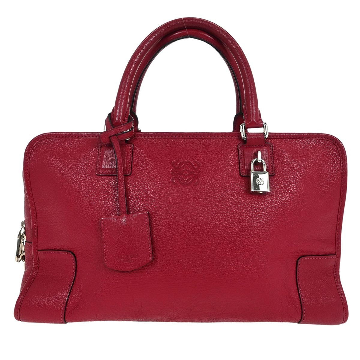 Loewe Amazona Leather Red Leather Handbag (Pre-Owned)