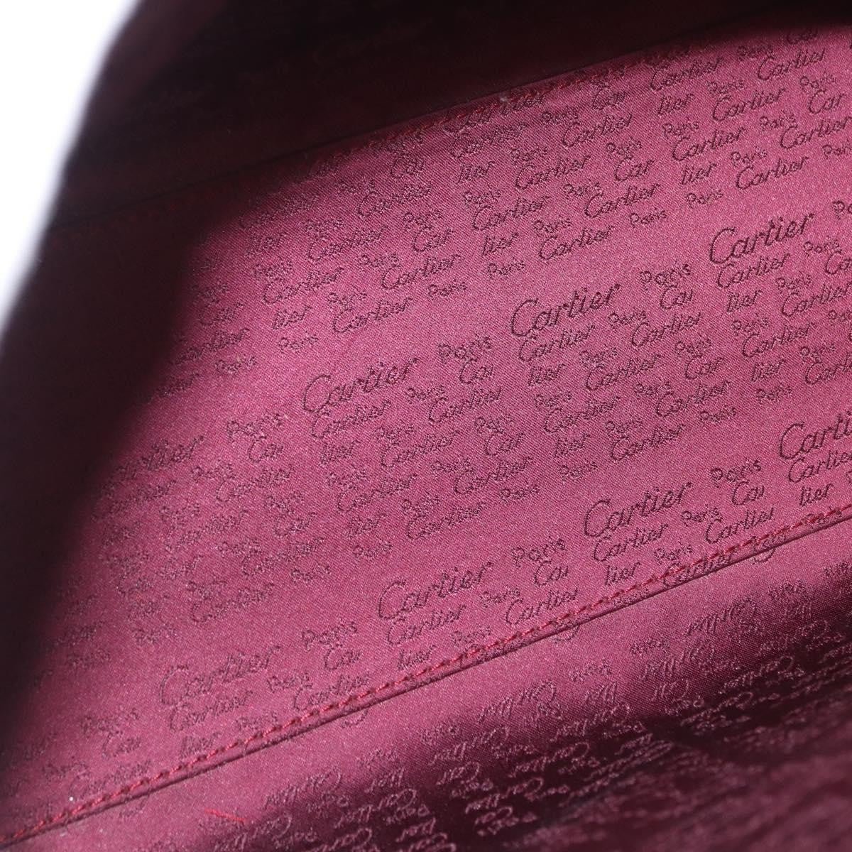 Cartier Must Line Leather Burgundy Leather Handbag (Pre-Owned)