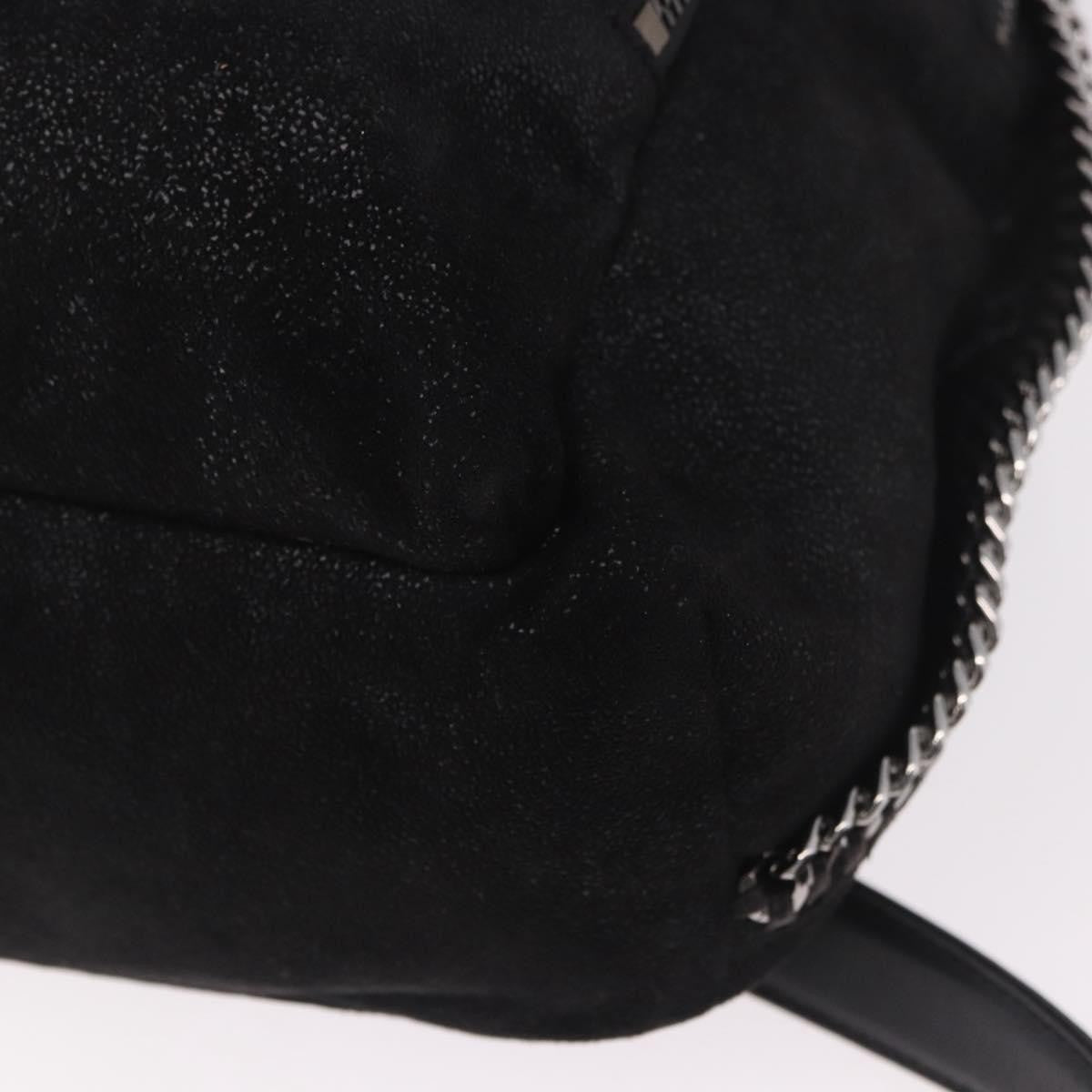 Stella Mccartney Falabella Front Zip Shaggy Deer Black Polyester Backpack Bag (Pre-Owned)