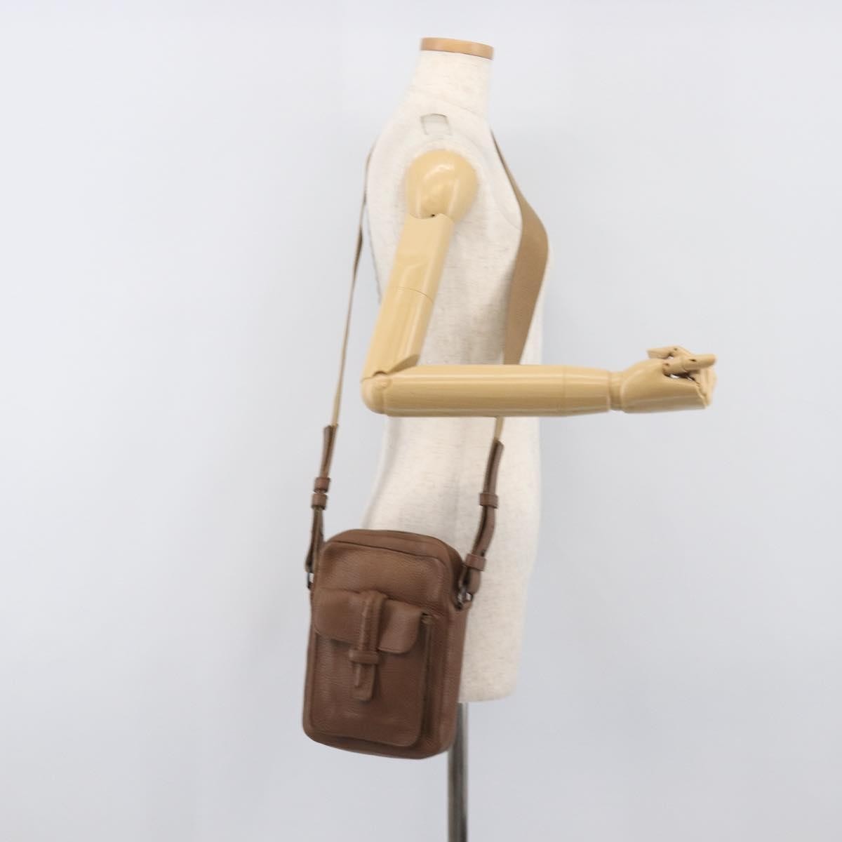 Bottega Veneta Shoulder Leather Brown Leather Shoulder Bag Bag (Pre-Owned)