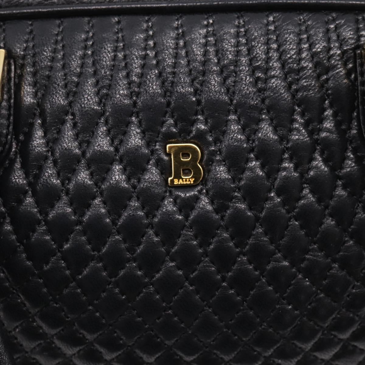 Bally Handbag Leather Black Leather Handbag (Pre-Owned)
