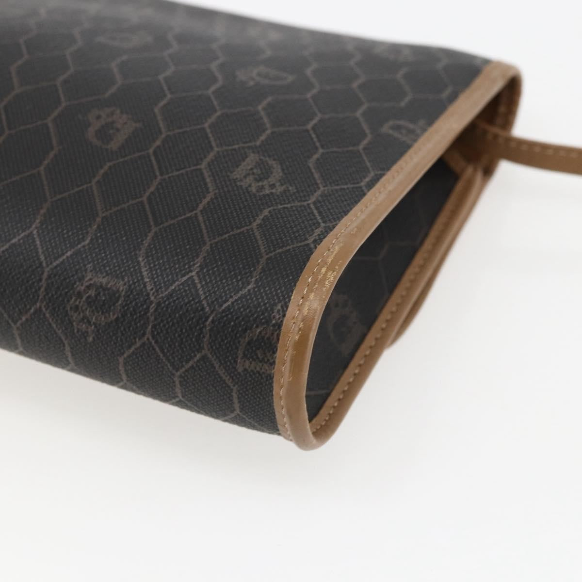 Christian Dior Vintage Honeycomb Flap Canvas And Leather Black Canvas Shoulder Bag Bag (Pre-Owned)