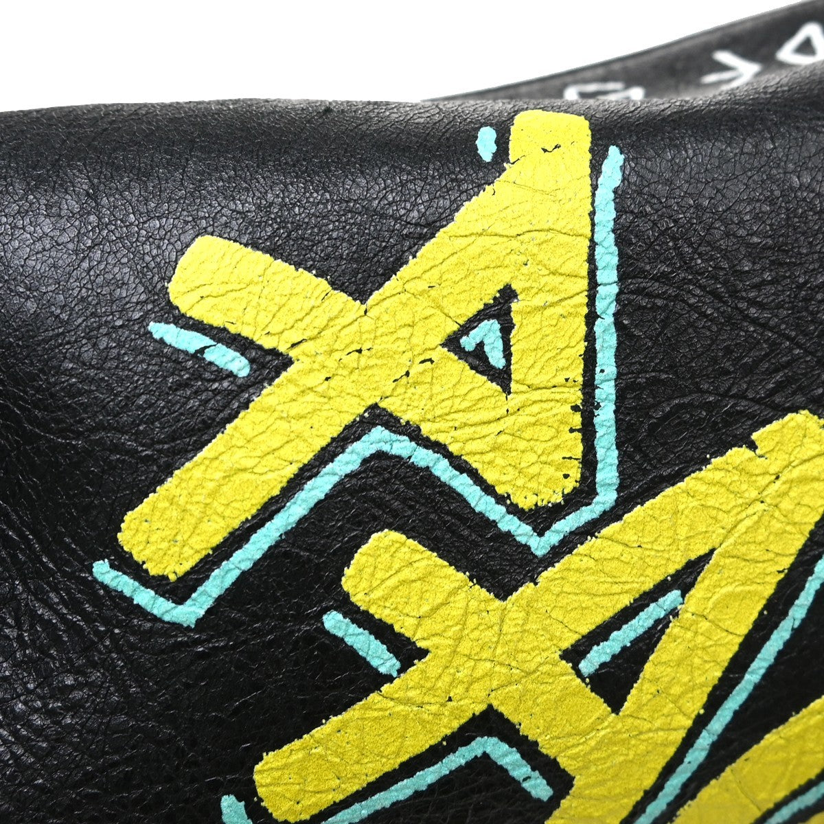 Balenciaga Graffiti Explorer Belt Leather Black Leather Clutche & Pouche Bag (Pre-Owned)