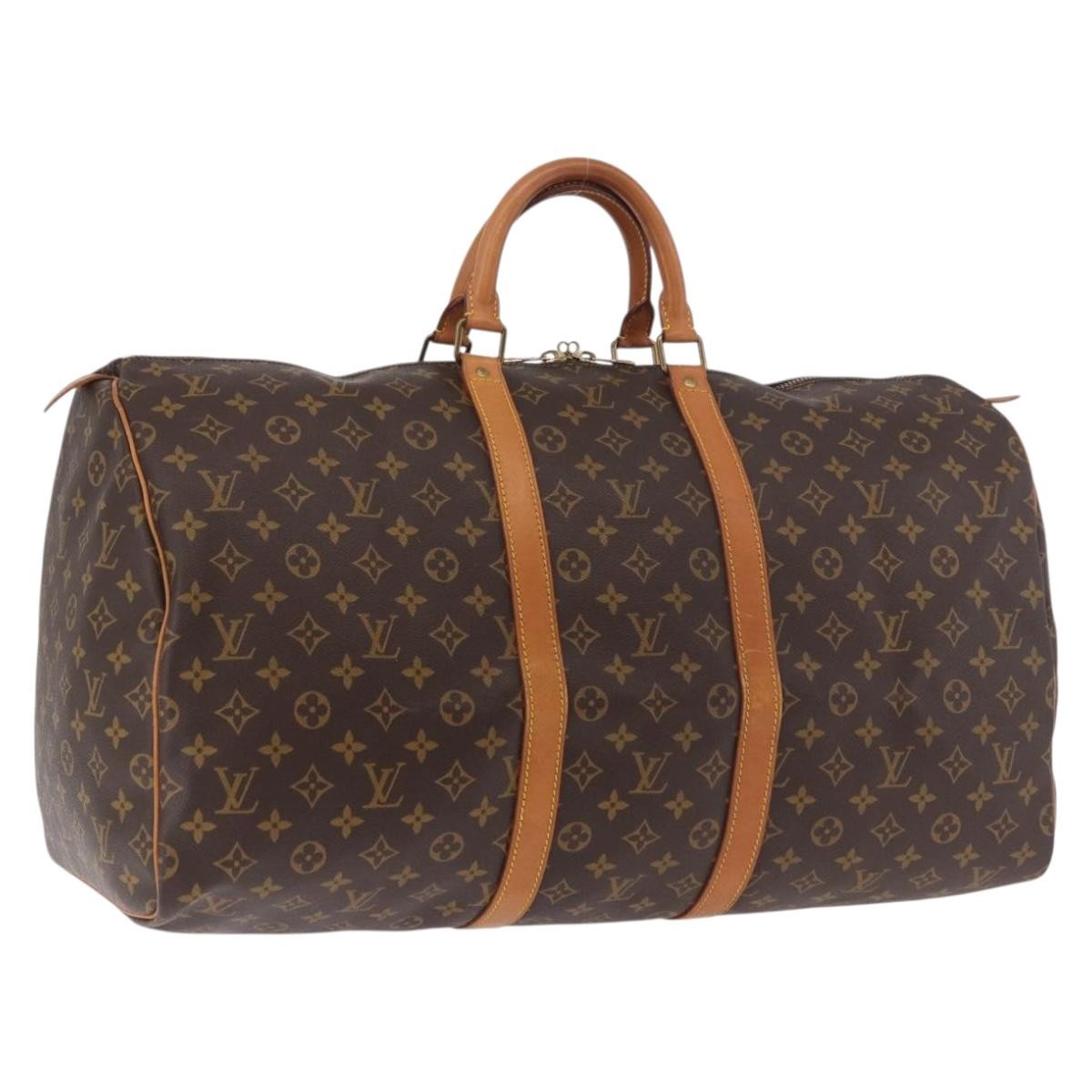 Louis Vuitton Keepall Monogram Canvas Brown Canvas Travel Bag Bag (Pre-Owned)