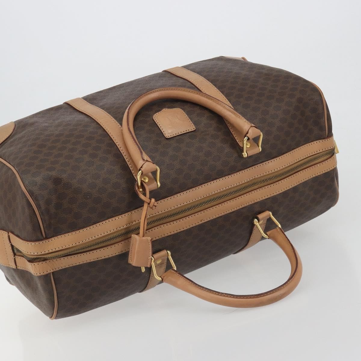 Celine Vintage Toile Triomphe Brown Canvas Travel Bag Bag (Pre-Owned)