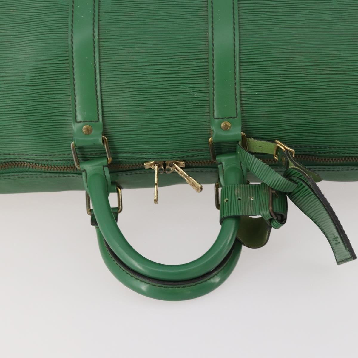 Louis Vuitton Keepall Epi Leather Green Leather Travel Bag Bag (Pre-Owned)