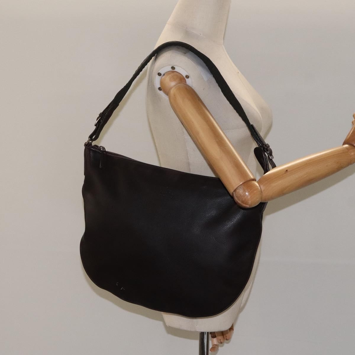 Gucci Vintage Leather Brown Leather Shoulder Bag Bag (Pre-Owned)