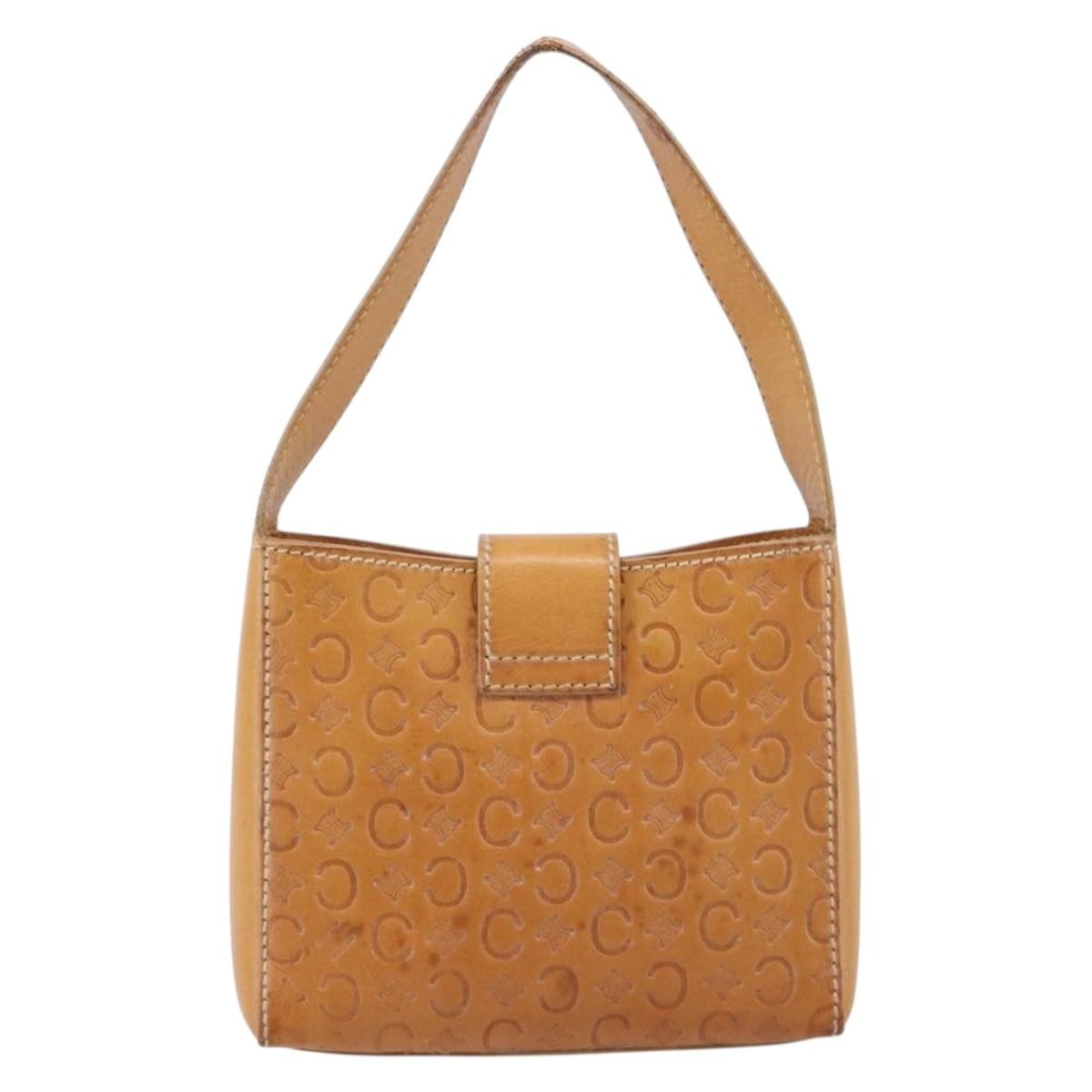 Celine C Macadam Canvas And Leather Brown Leather Handbag (Pre-Owned)