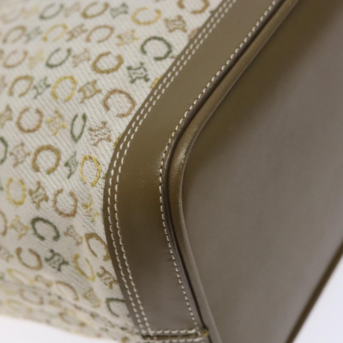 Celine Vintage Macadam Canvas Khaki Canvas Bag (Pre-Owned)