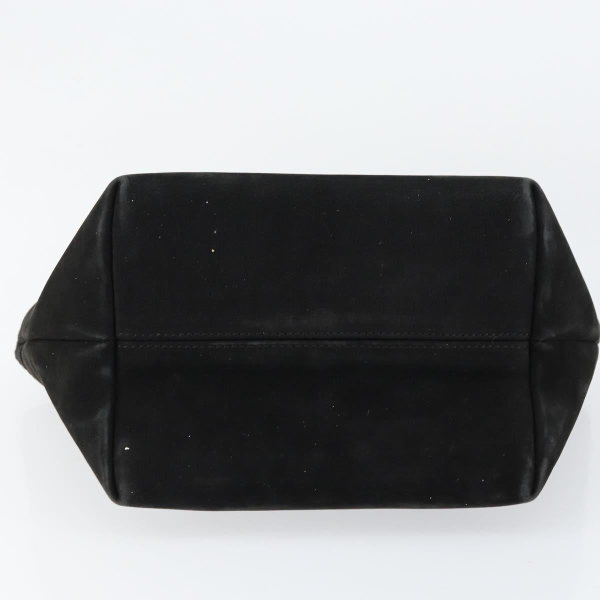 Salvatore Ferragamo Vala Suede Black Suede Handbag (Pre-Owned)