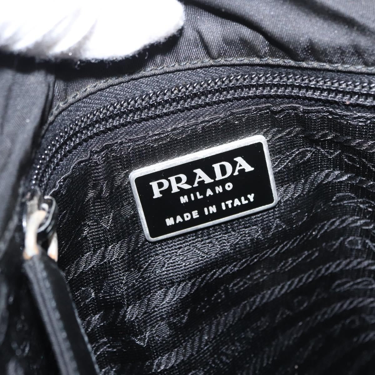 Prada Logo Flap Messenger Tessuto Black Nylon Shoulder Bag Bag (Pre-Owned)
