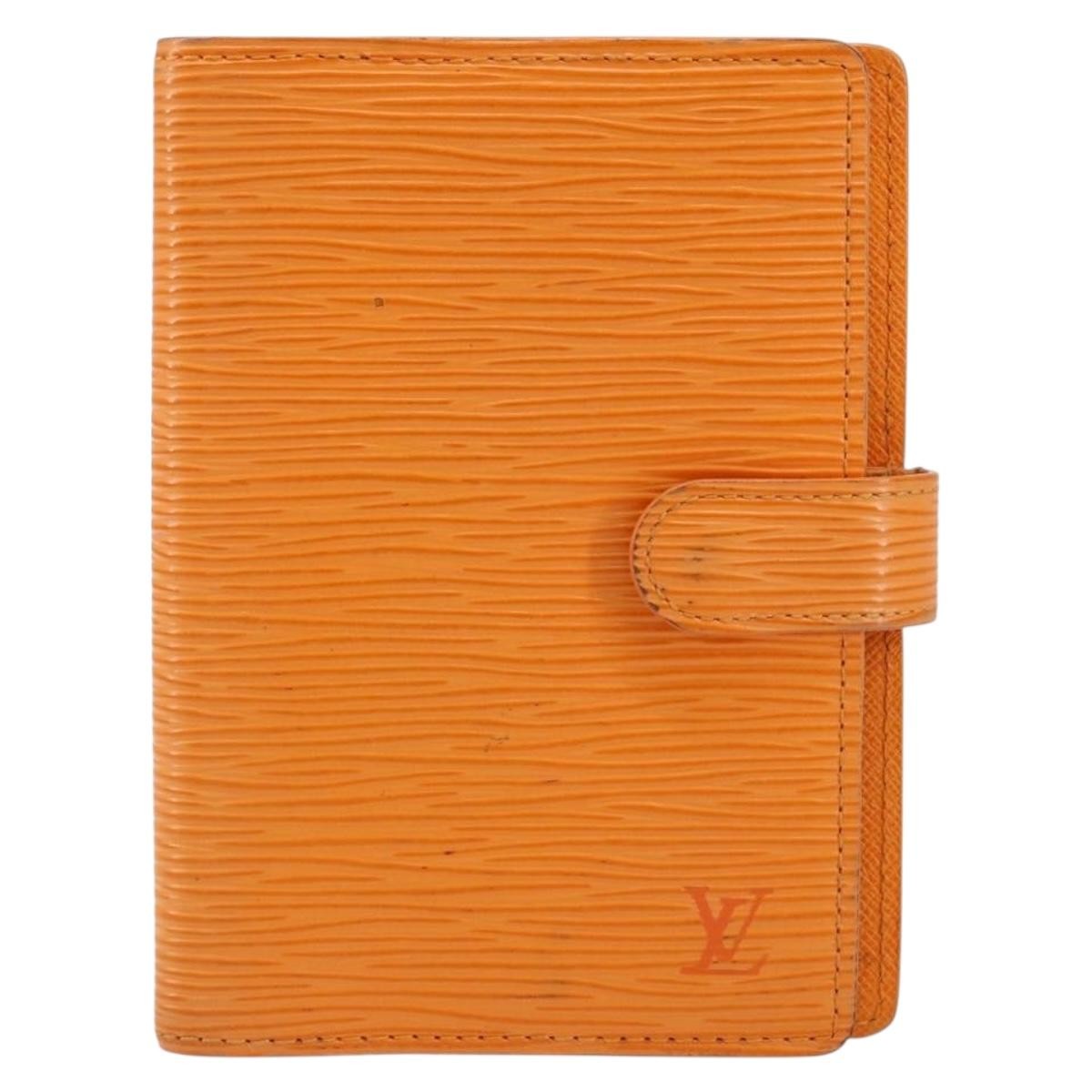 Louis Vuitton Agenda Cover Epi Leather Orange Leather Wallets Accessory (Pre-Owned)