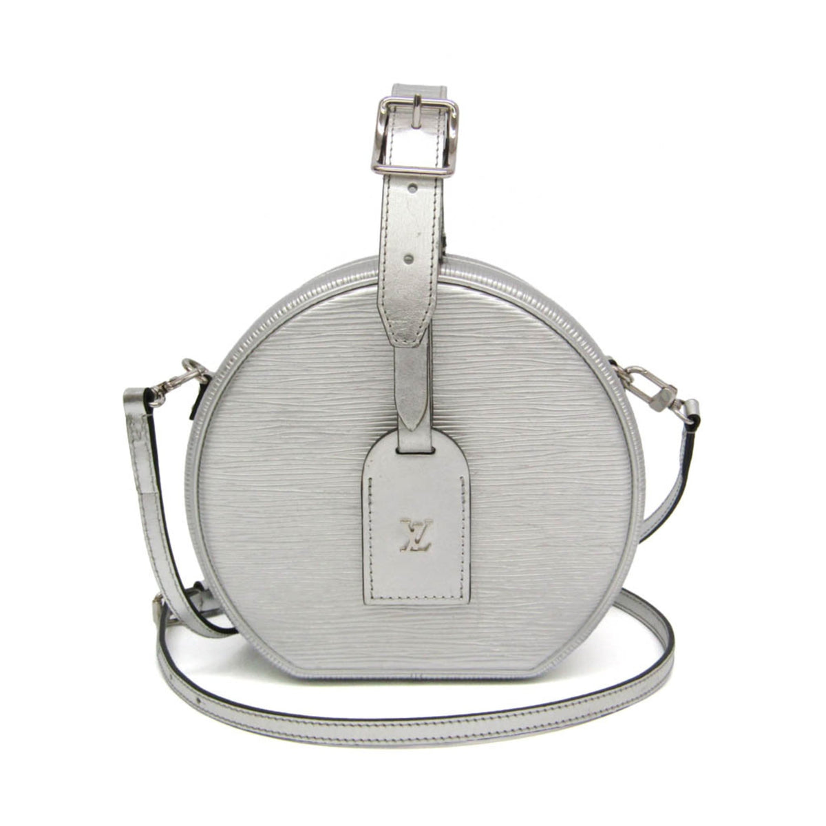 Louis Vuitton Petite Boite Chapeau Epi Leather Silver Leather Handbag (Pre-Owned)