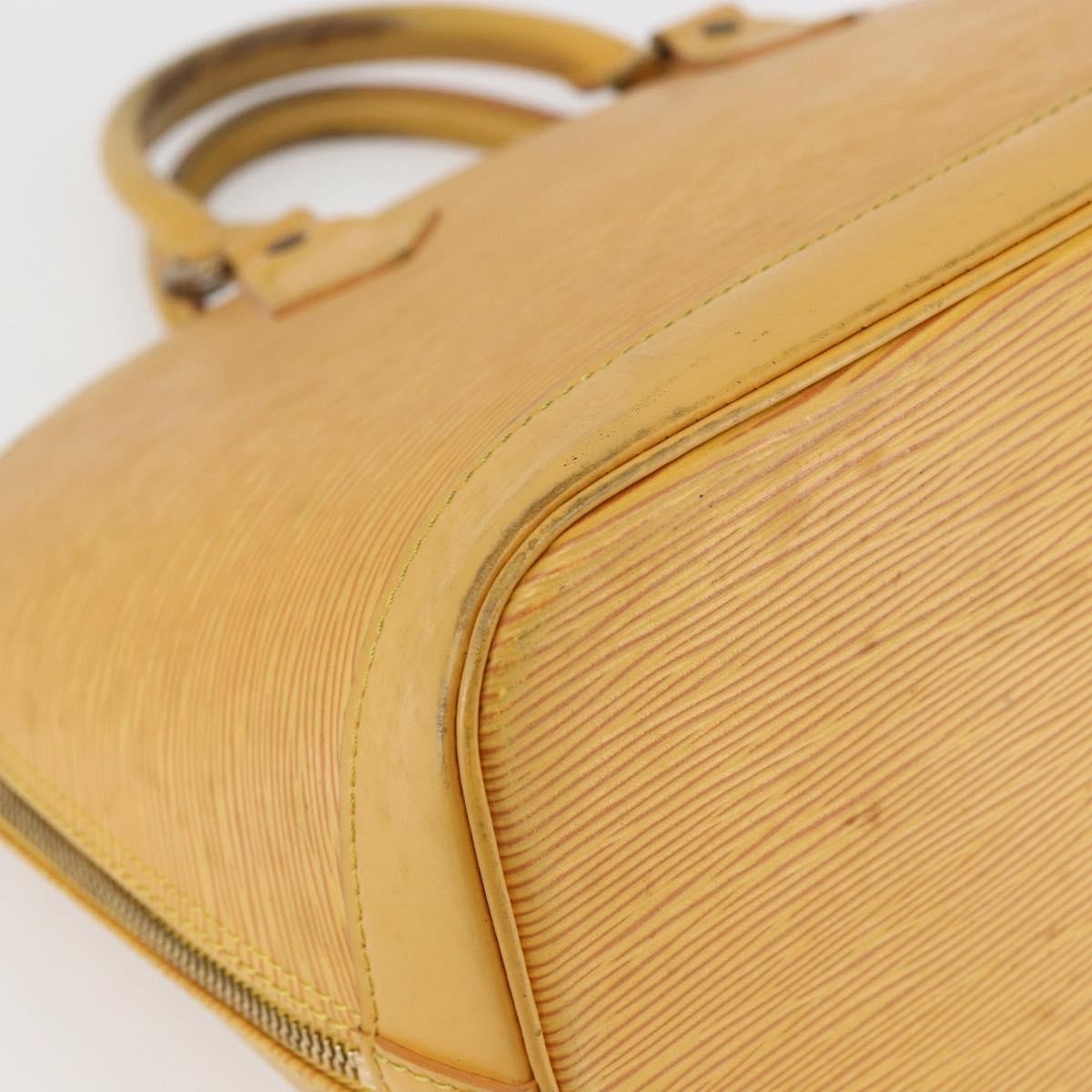 Louis Vuitton Alma Epi Leather Yellow Leather Handbag (Pre-Owned)