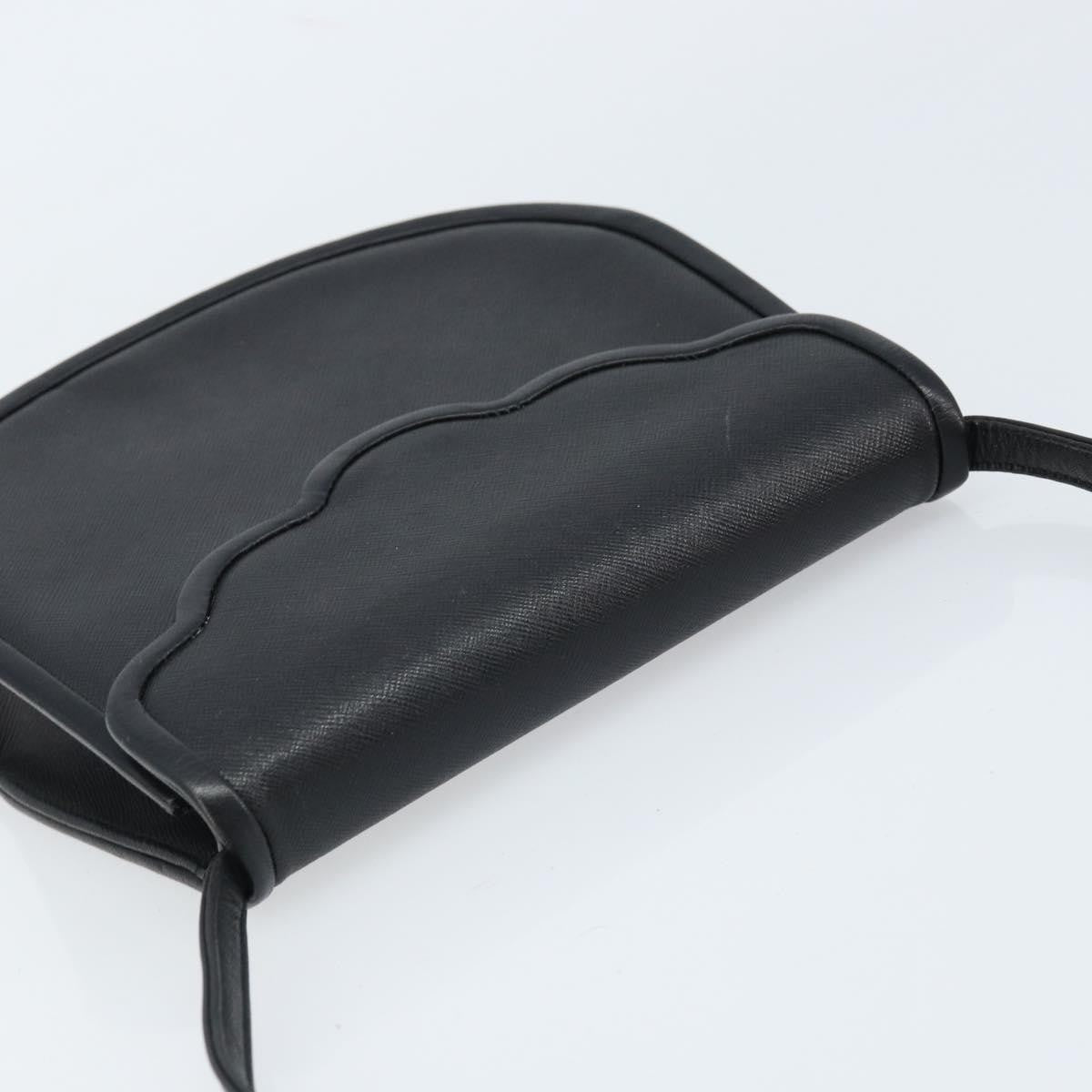 Saint Laurent Vintage Leather Black Leather Shoulder Bag Bag (Pre-Owned)