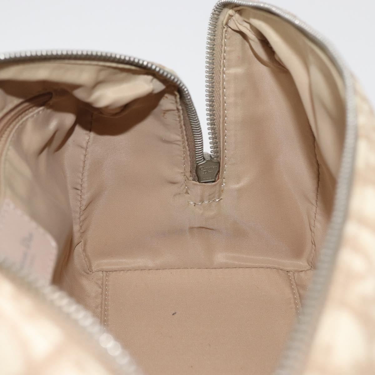 Christian Dior Vintage Trotter Romantique Zip Diorissimo Coated Canvas Beige Canvas Shoulder Bag Bag (Pre-Owned)