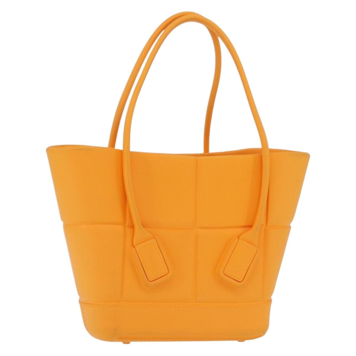 Bottega Veneta Arco Rubber Orange Rubber Tote Bag Bag (Pre-Owned)