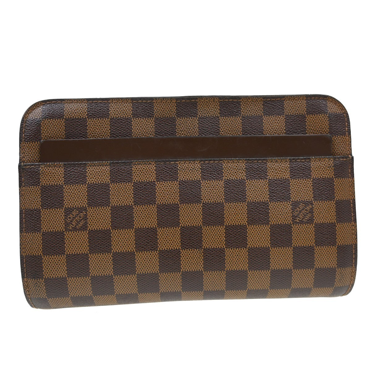 Louis Vuitton Pochette Saint Louis Damier Ebene Brown Canvas Clutche & Pouche Bag (Pre-Owned)