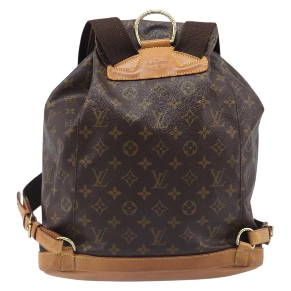 Louis Vuitton Vintage Montsouris Monogram Canvas Brown Canvas Backpack Bag (Pre-Owned)