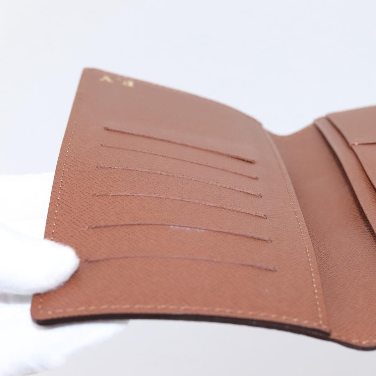 Louis Vuitton Porte Valeurs Checkbook Monogram Canvas Brown Canvas Wallets Accessory (Pre-Owned)
