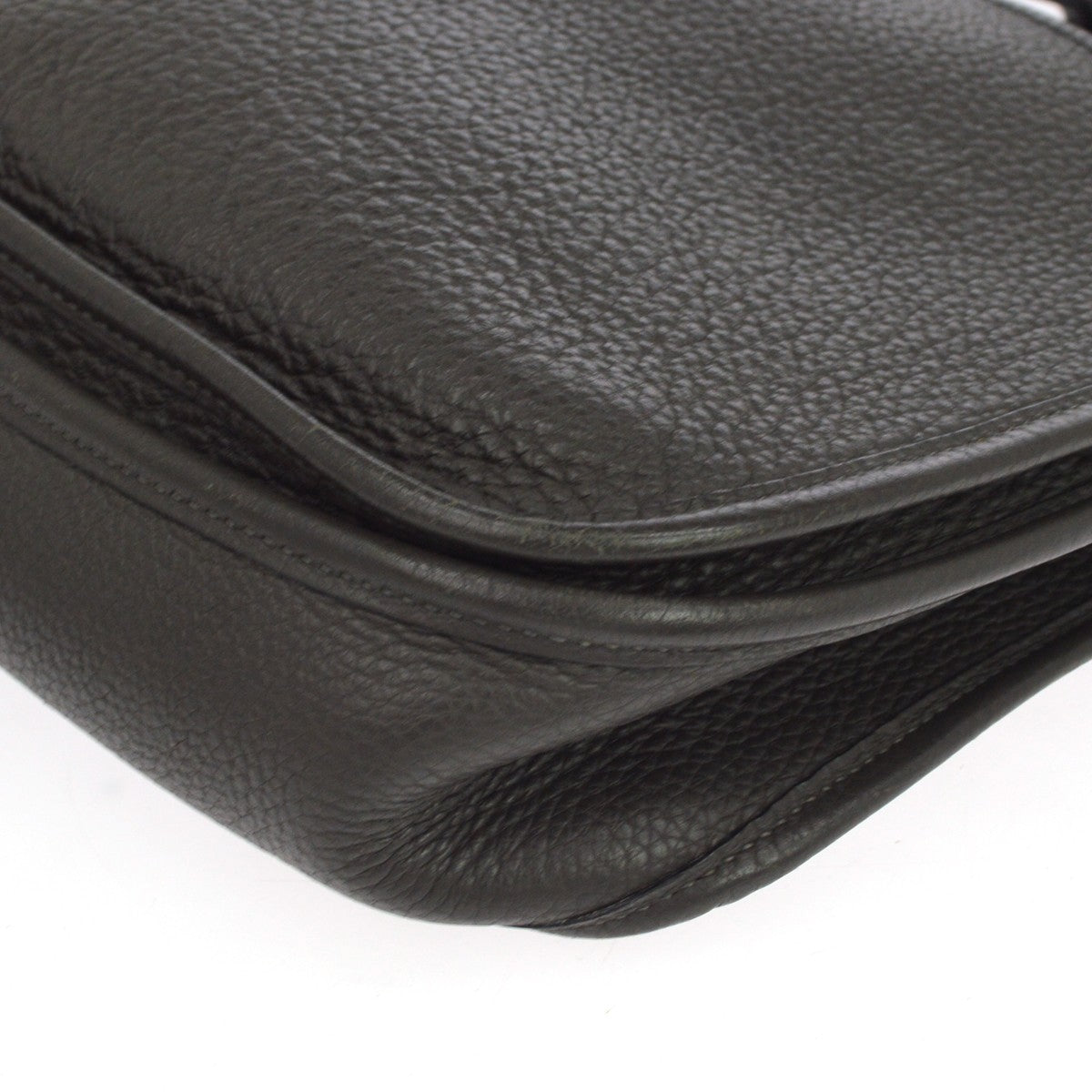 Hermes Evelyne Bag Gen Ii Clemence Gray Leather Handbag (Pre-Owned)