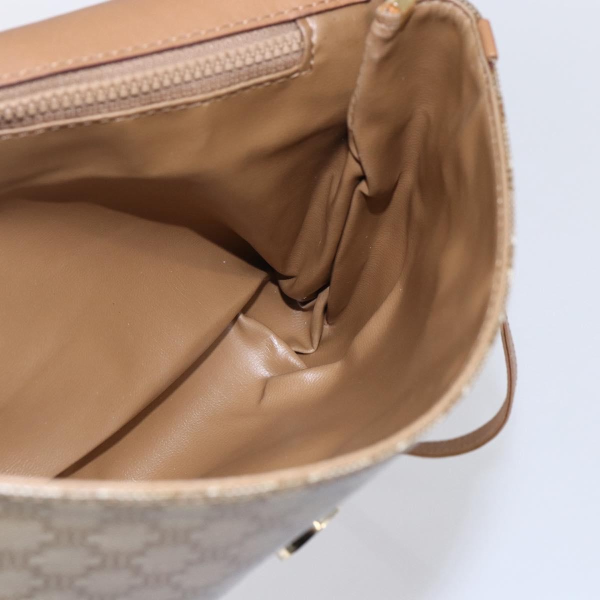 Celine Vintage Macadam Canvas And Leather Beige Canvas Shoulder Bag Bag (Pre-Owned)