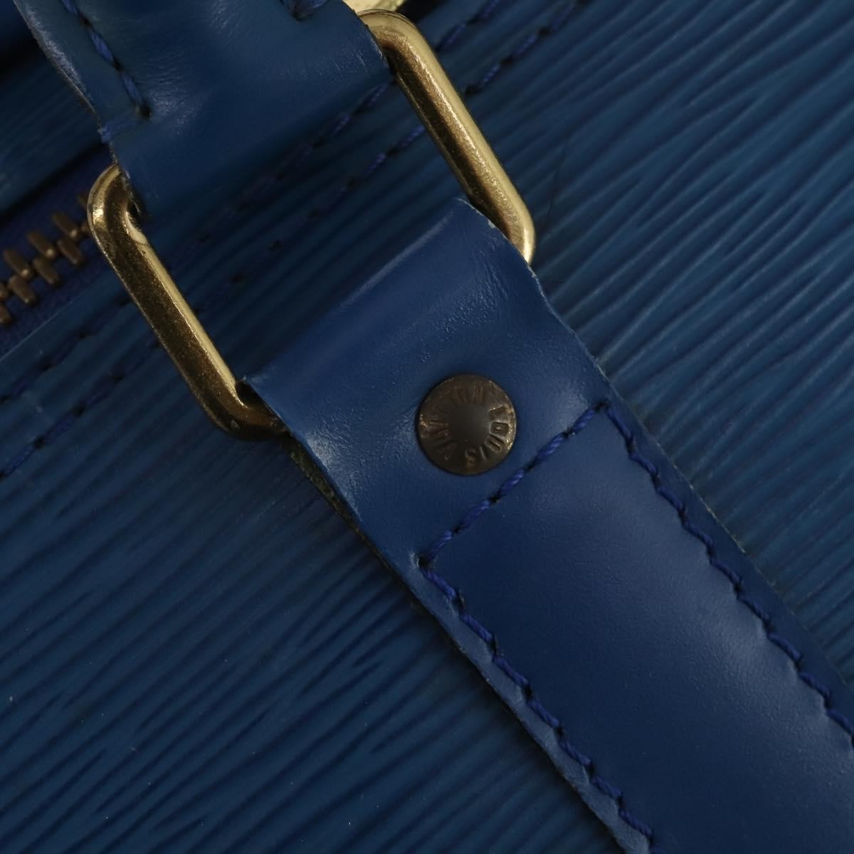 Louis Vuitton Keepall Bag Epi Leather Blue Leather Travel Bag Bag (Pre-Owned)