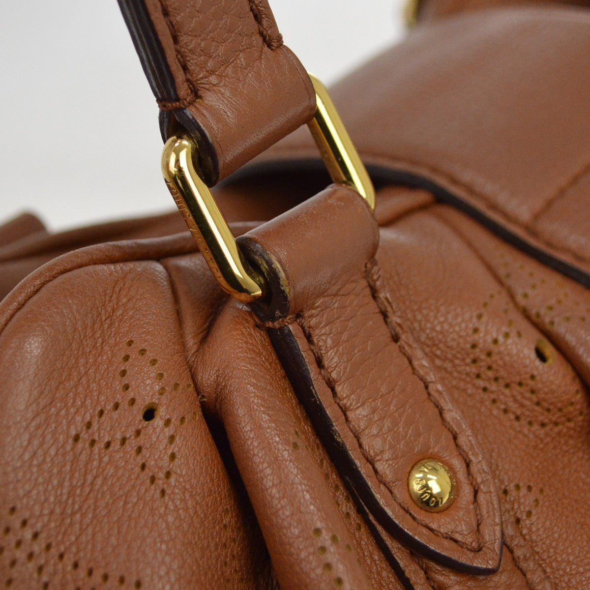 Louis Vuitton Lunar Mahina Leather Brown Leather Shoulder Bag Bag (Pre-Owned)