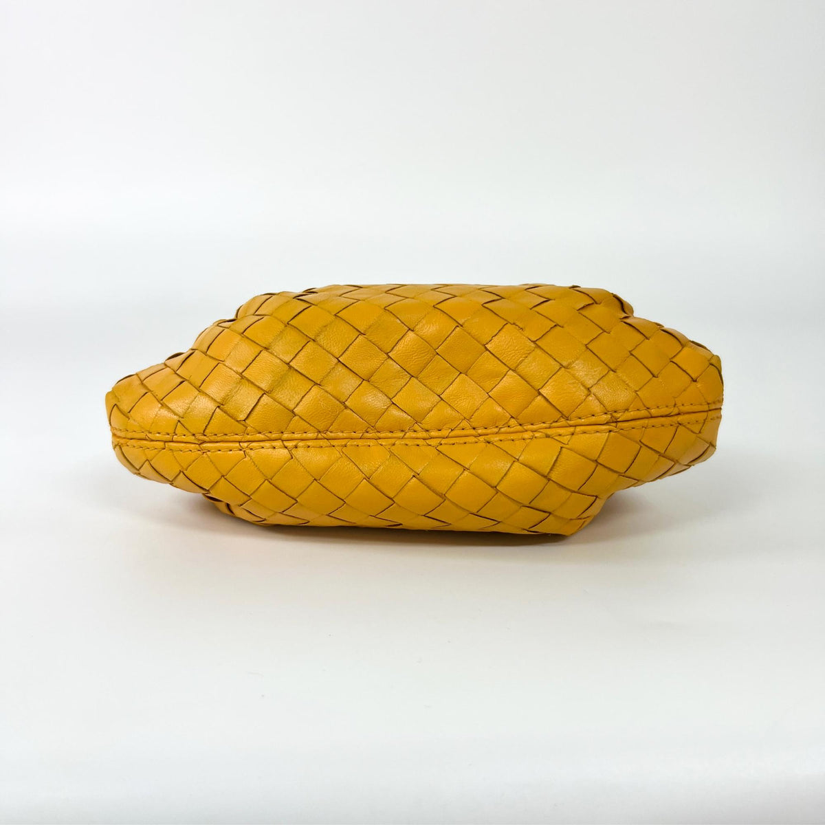 Bottega Veneta The Pouch Intrecciato Nappa Yellow Other Clutche & Pouche Bag (Pre-Owned)