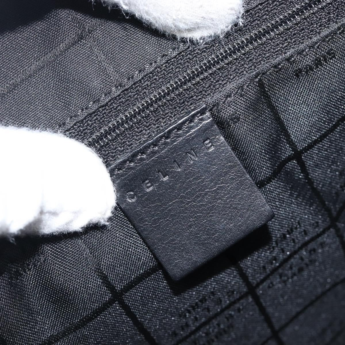 Celine Boston C Macadam Canvas Black Canvas Handbag (Pre-Owned)