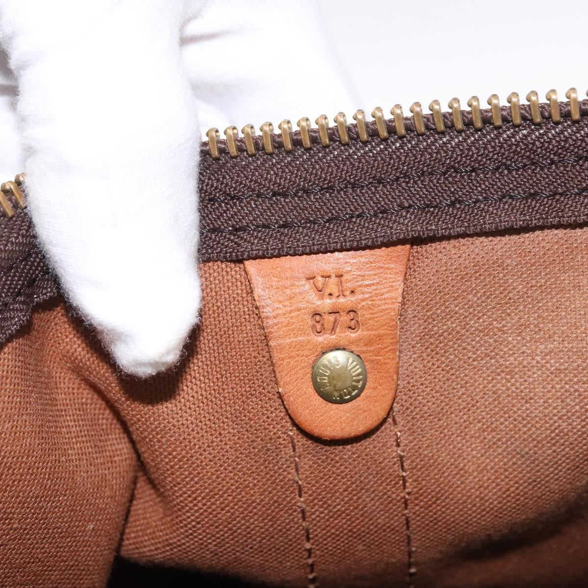 Louis Vuitton Keepall Monogram Canvas Brown Canvas Travel Bag Bag (Pre-Owned)