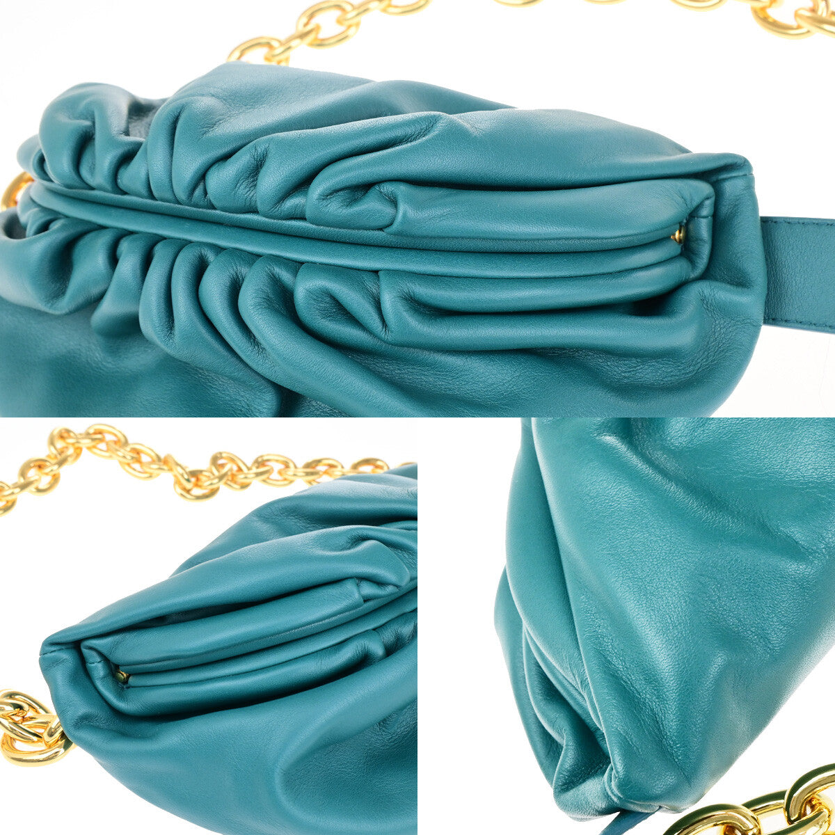 Bottega Veneta The Chain Leather Green Leather Bag (Pre-Owned)