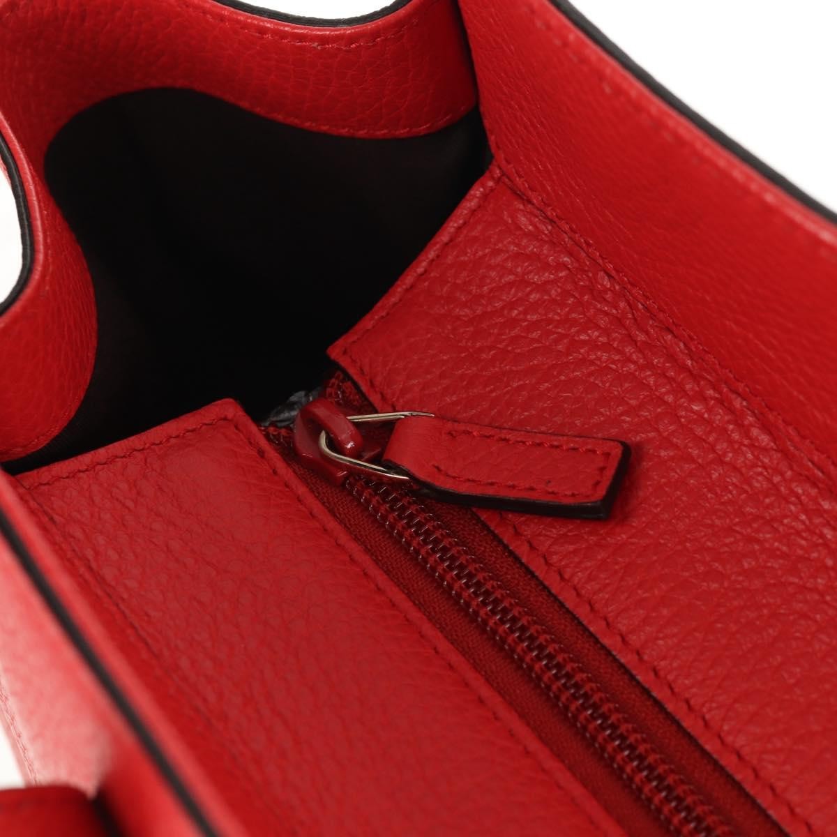 Gucci Grand Prix Interlocking Gg Grainy Leather Red Leather Tote Bag Bag (Pre-Owned)