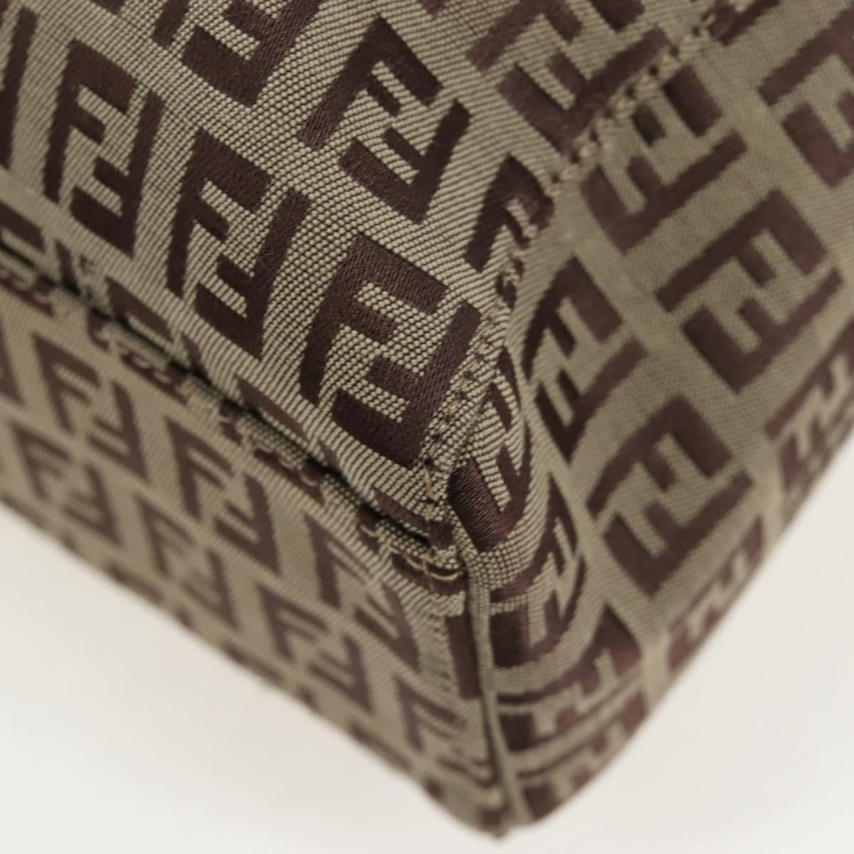 Fendi Vintage Shopping Tote Zucchino Canvas Beige Canvas Shoulder Bag Bag (Pre-Owned)