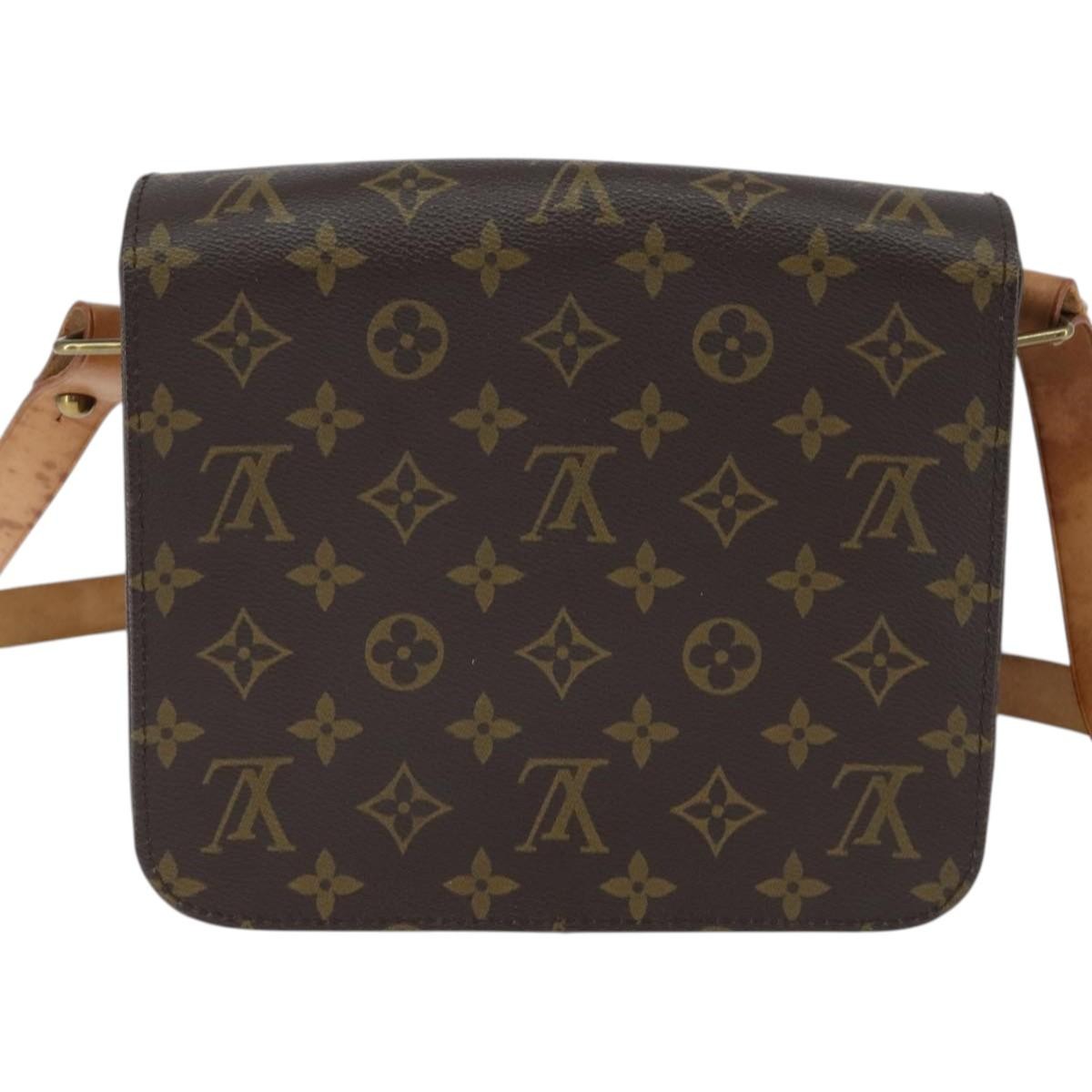Louis Vuitton Cartouchiere Monogram Canvas Brown Canvas Shoulder Bag Bag (Pre-Owned)