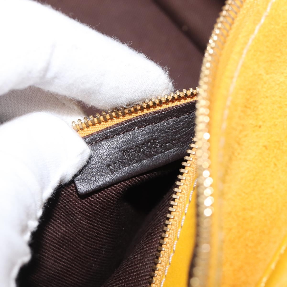 Loewe Amazona Suede Yellow Suede Handbag (Pre-Owned)