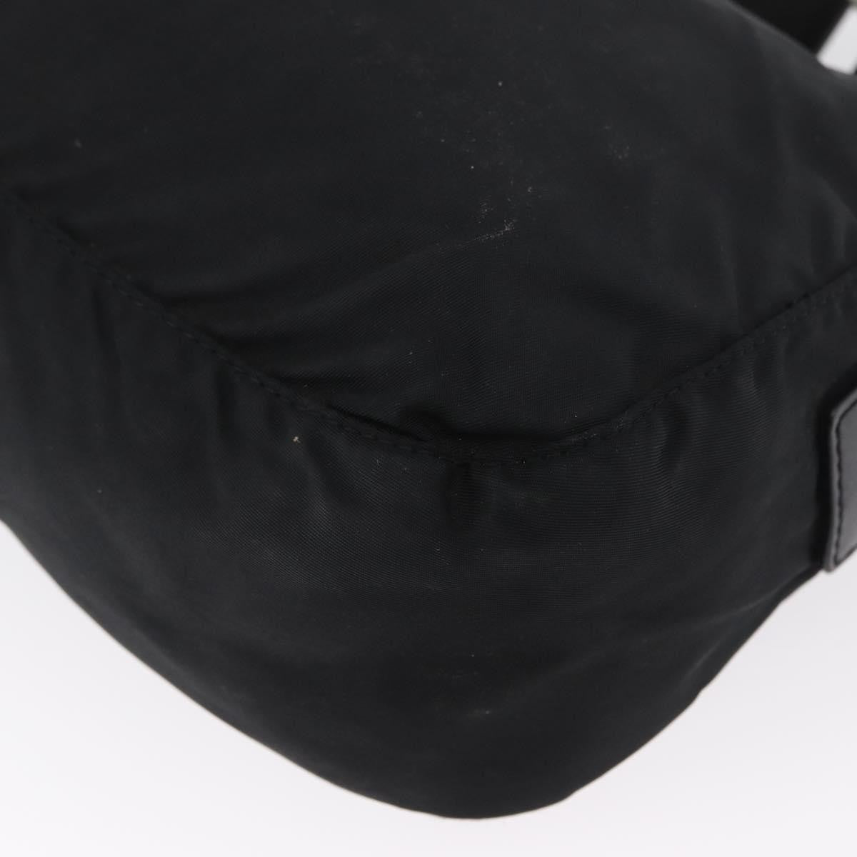 Prada Front Zip Tessuto Black Nylon Shoulder Bag Bag (Pre-Owned)