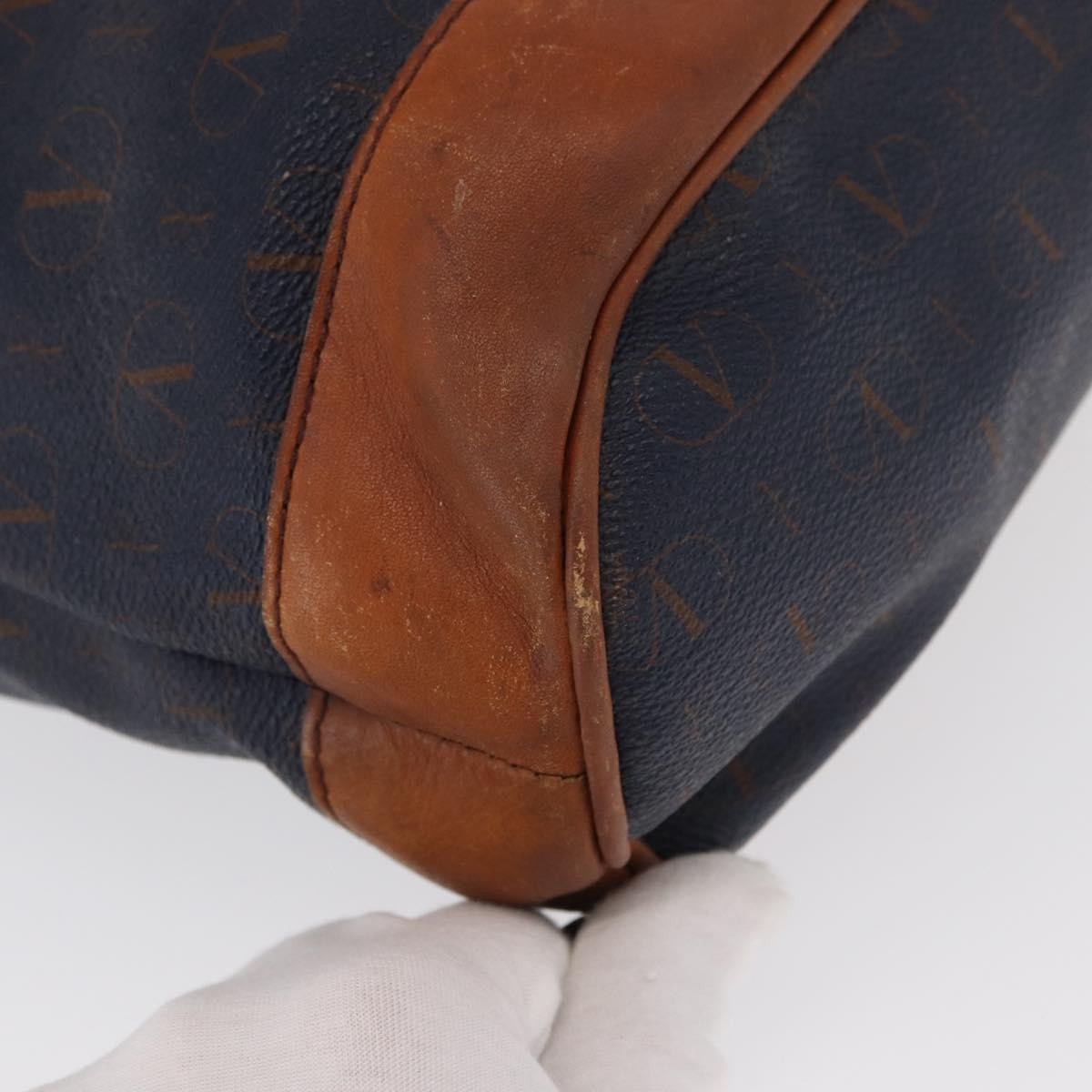 Valentino Garavani Vintage Leather Navy Leather Backpack Bag (Pre-Owned)