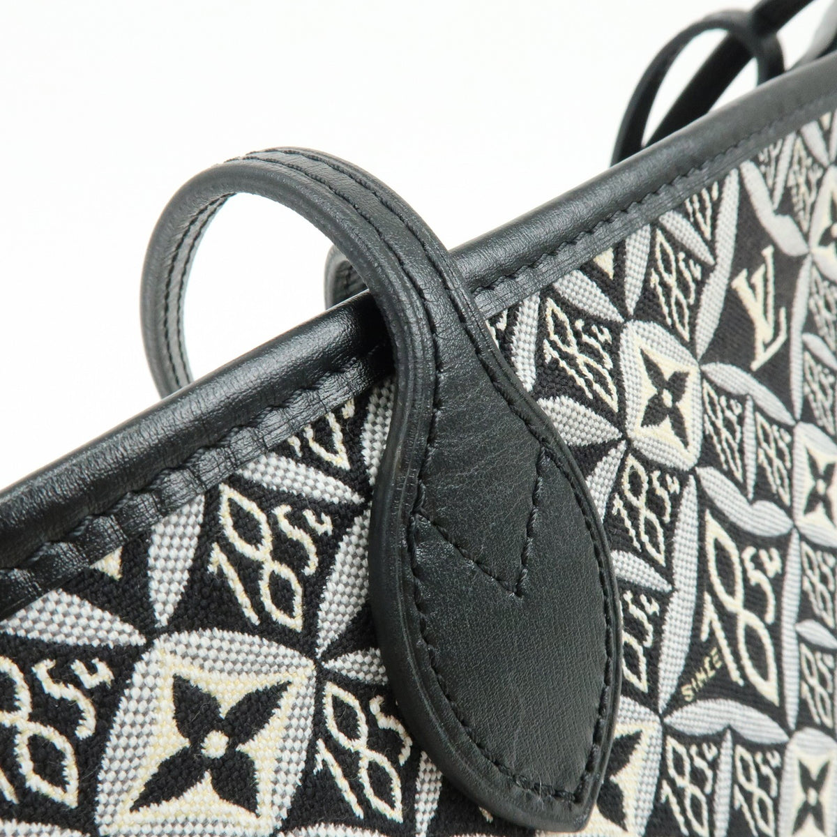 Louis Vuitton Neverfull Nm Limited Edition Since 1854 Monogram Jacquard Black Canvas Tote Bag Bag (Pre-Owned)