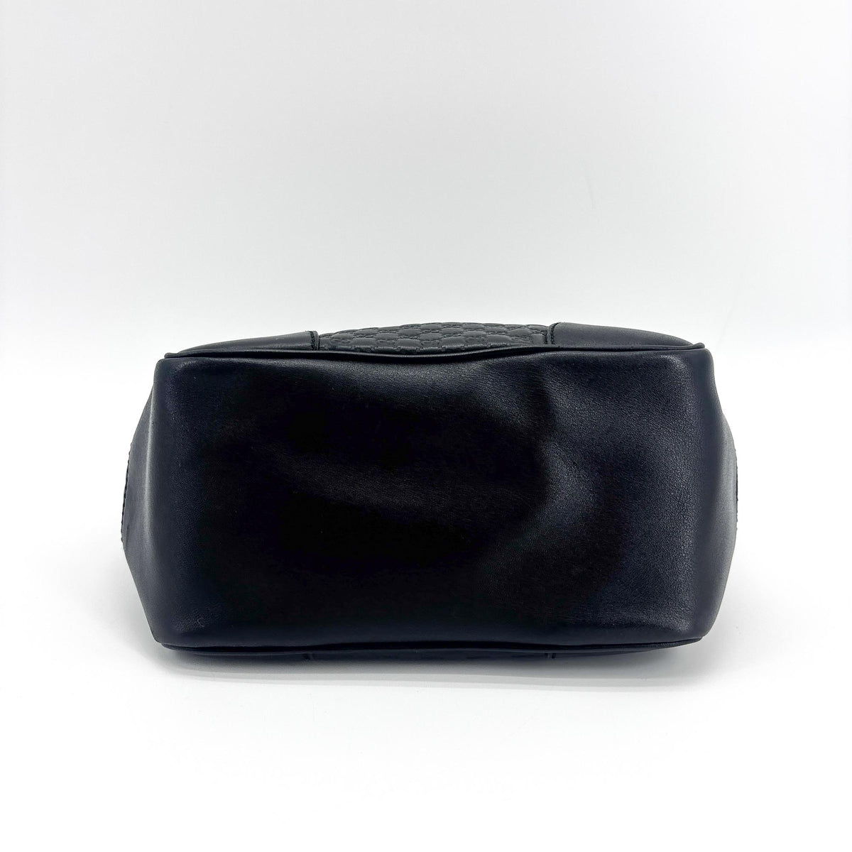 Gucci Bree Microguccissima Leather Black Leather Tote Bag Bag (Pre-Owned)
