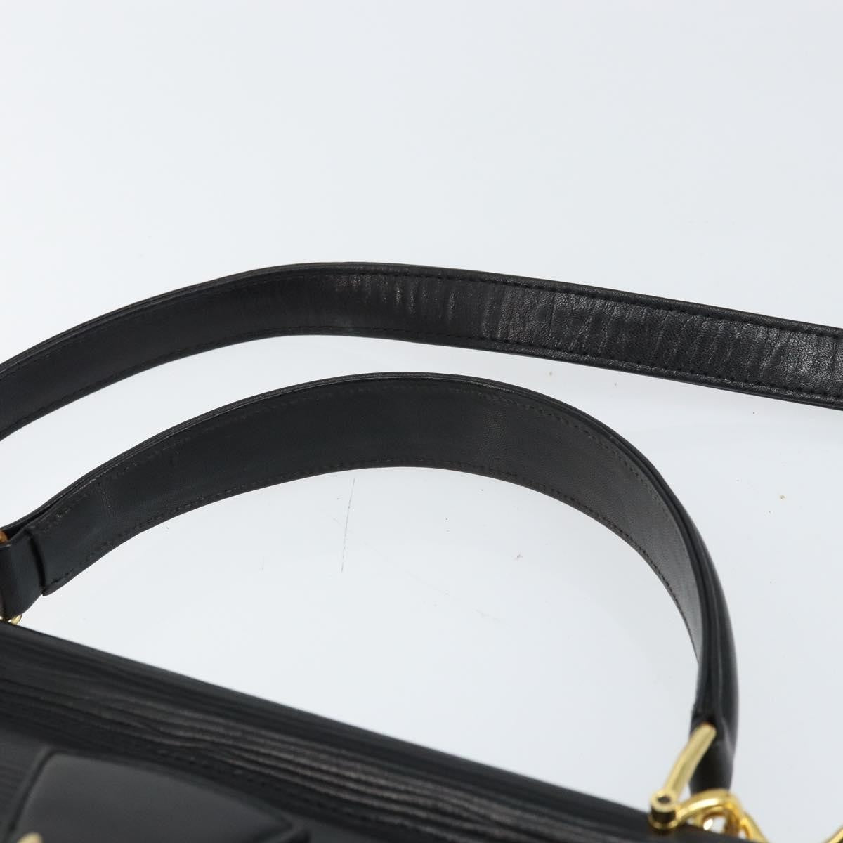 Valentino Garavani Vintage Leather Black Leather Handbag (Pre-Owned)