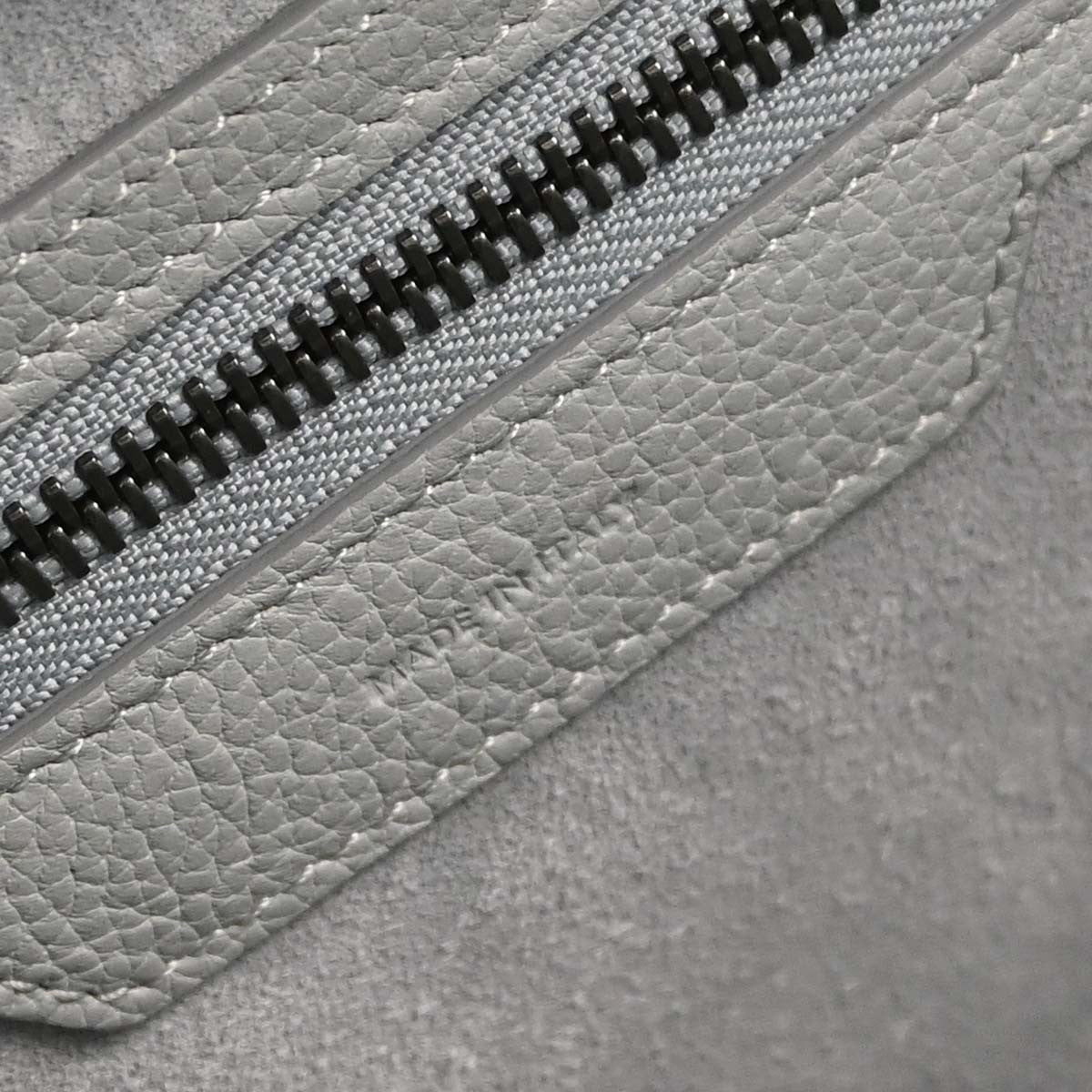 Celine Luggage Grainy Leather Gray Leather Handbag (Pre-Owned)