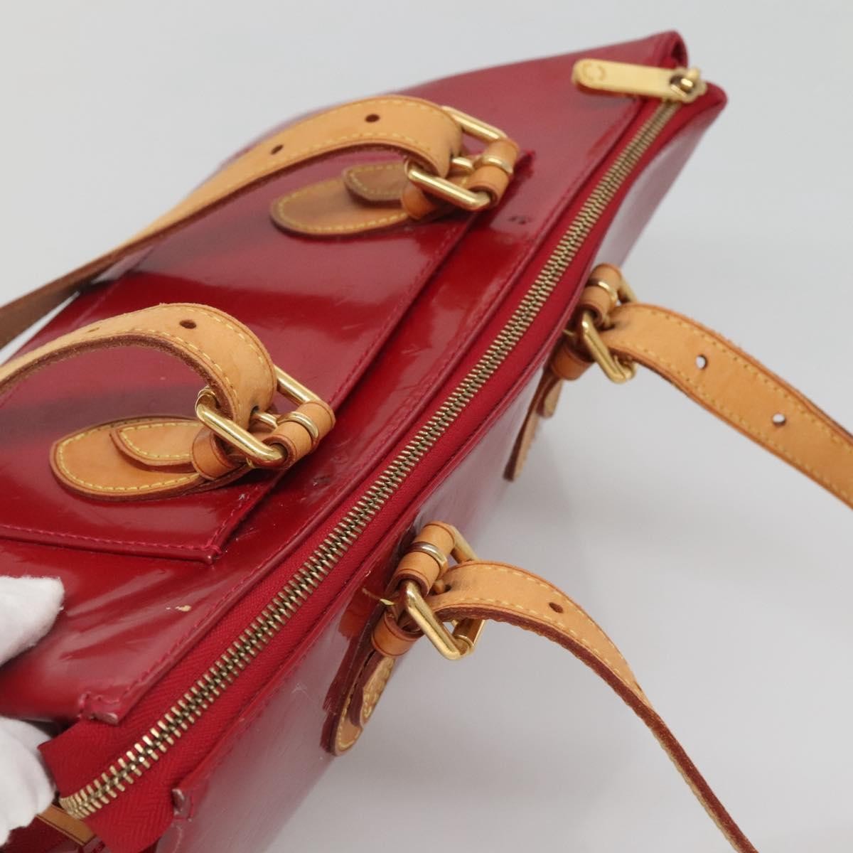 Louis Vuitton Rosewood Avenue Monogram Vernis Red Patent_Leather Handbag (Pre-Owned)