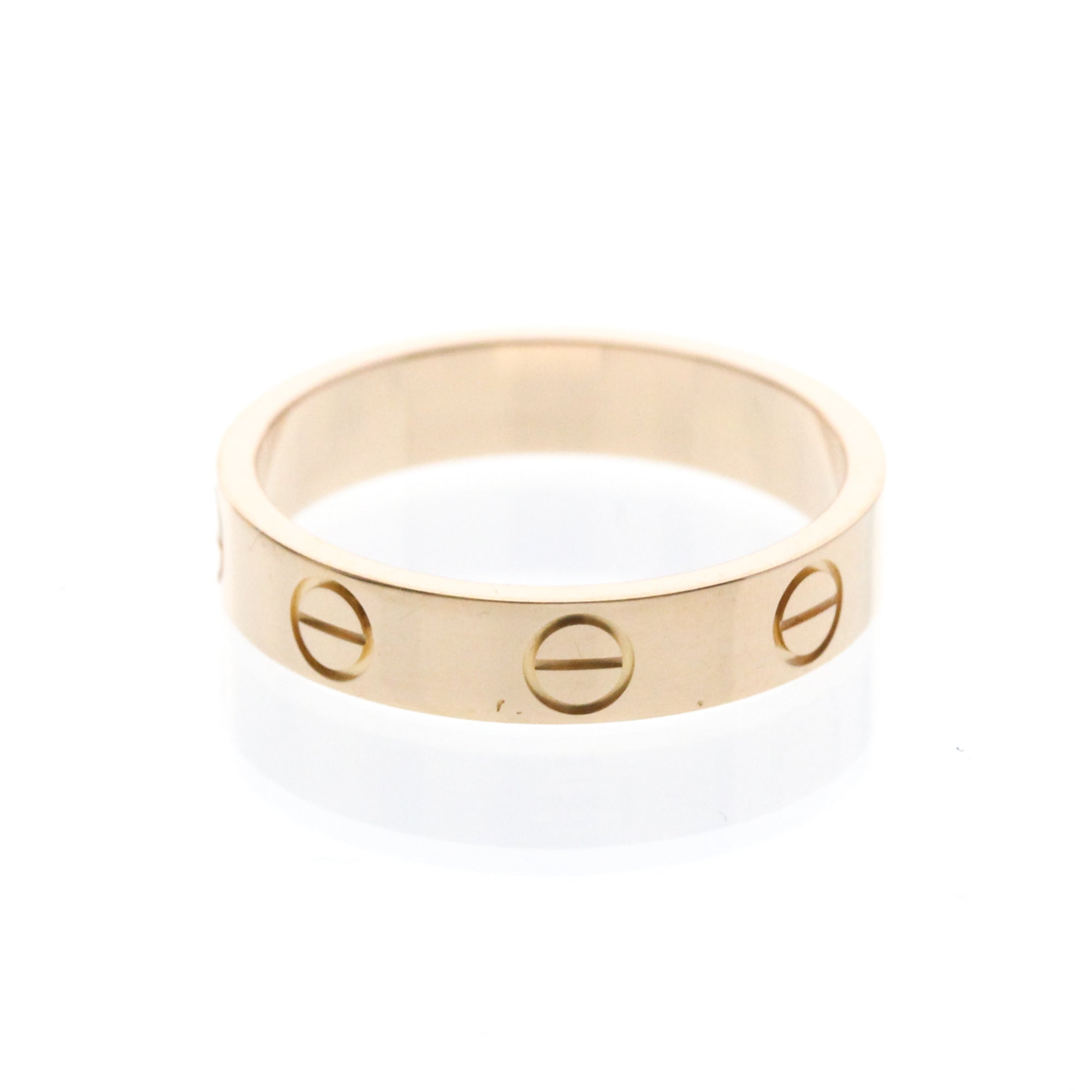 Cartier Love Wedding Band 18K Rose Gold Gold Pink_Gold Ring Jewelry (Pre-Owned)