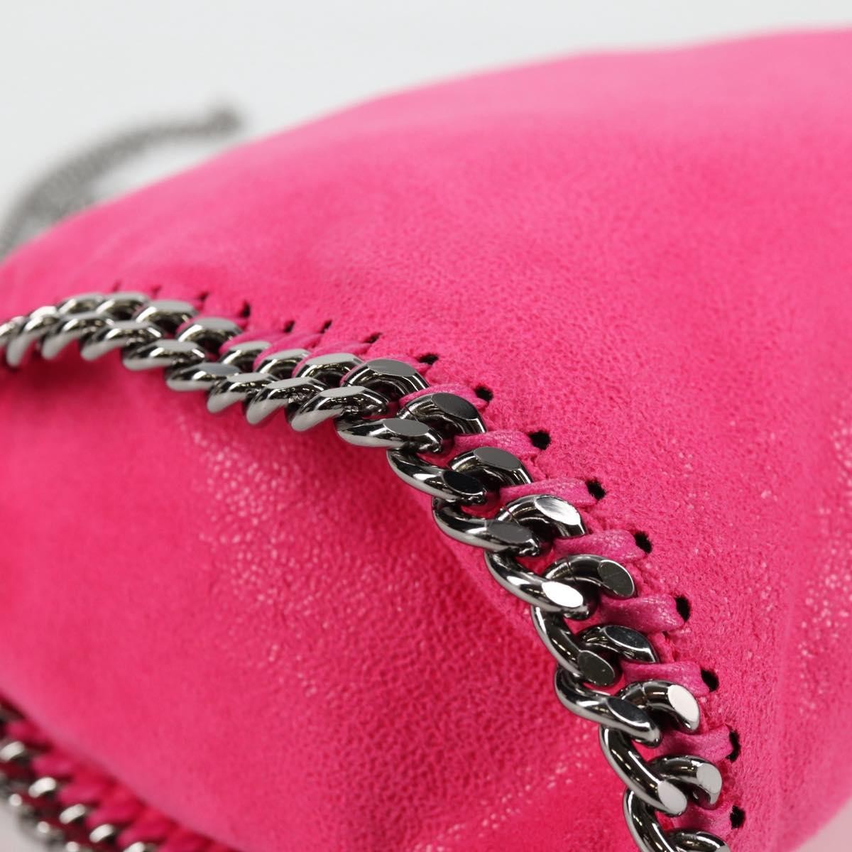 Stella Mccartney Falabella Fold Over Suede Pink Suede Shoulder Bag Bag (Pre-Owned)